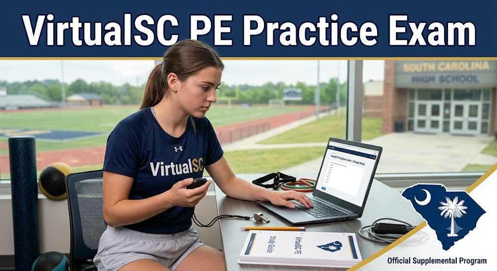 VirtualSC Physical Education (PE) Practice Exam Banner