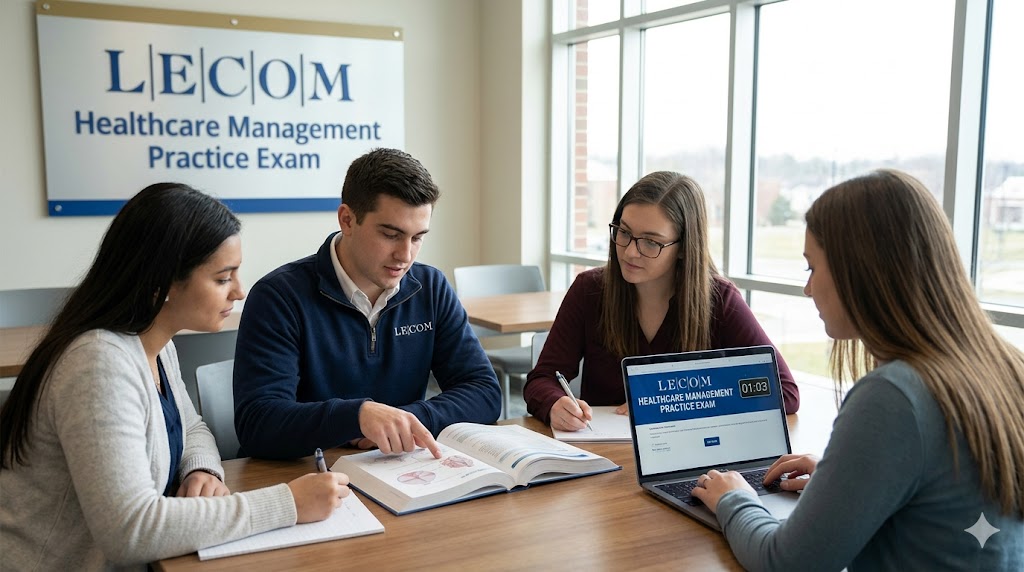 LECOM Healthcare Management Practice Test Banner