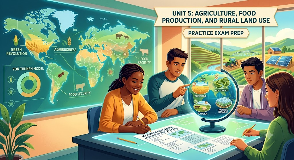 AP Human Geography – Agriculture Practice Test Banner