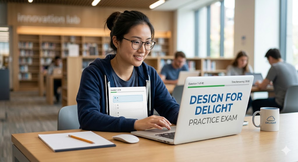 Design for Delight Practice Test Banner