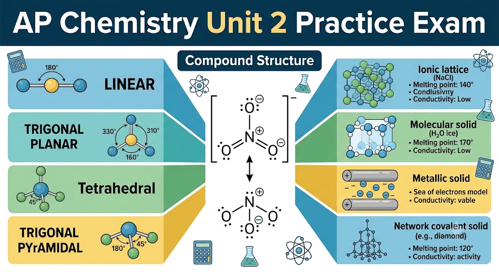 AP Chemistry Unit 2 Practice Test 2026 (Compound Structure and Properties) Banner