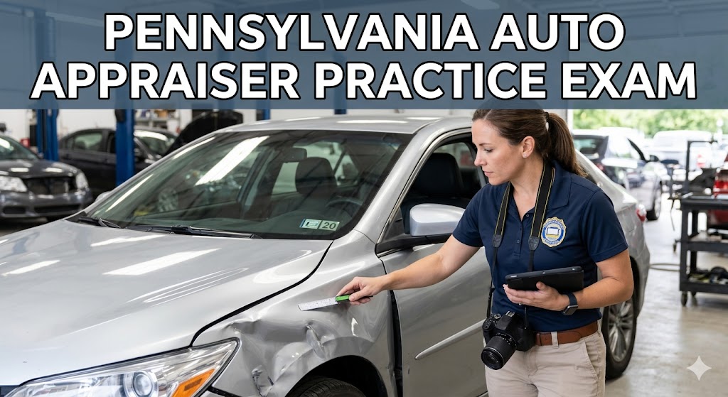 Pennsylvania Auto Physical Damage Appraiser License (16-20) Practice Exam Banner