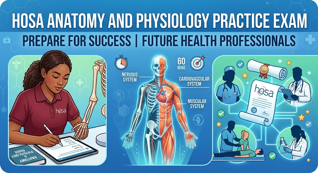 HOSA Anatomy and Physiology Practice Test Banner