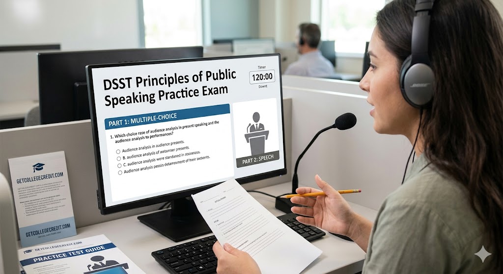 DSST Principles of Public Speaking (CLEP) Practice Test Banner