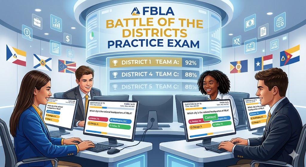 FBLA Battle Of The Districts Practice Test Banner