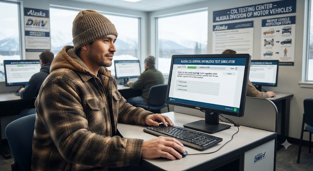 Alaska CDL General Knowledge Test Simulator Banner