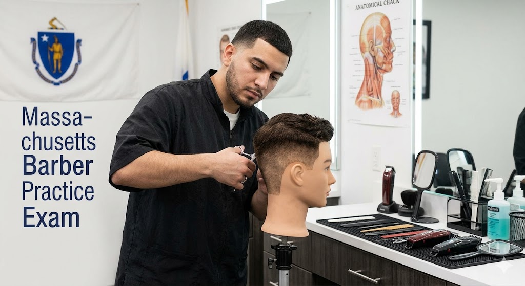 Massachusetts Barber Practice Exam Banner