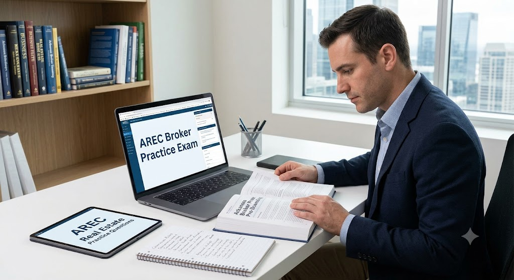 AREC Arkansas Broker Practice Exam Banner