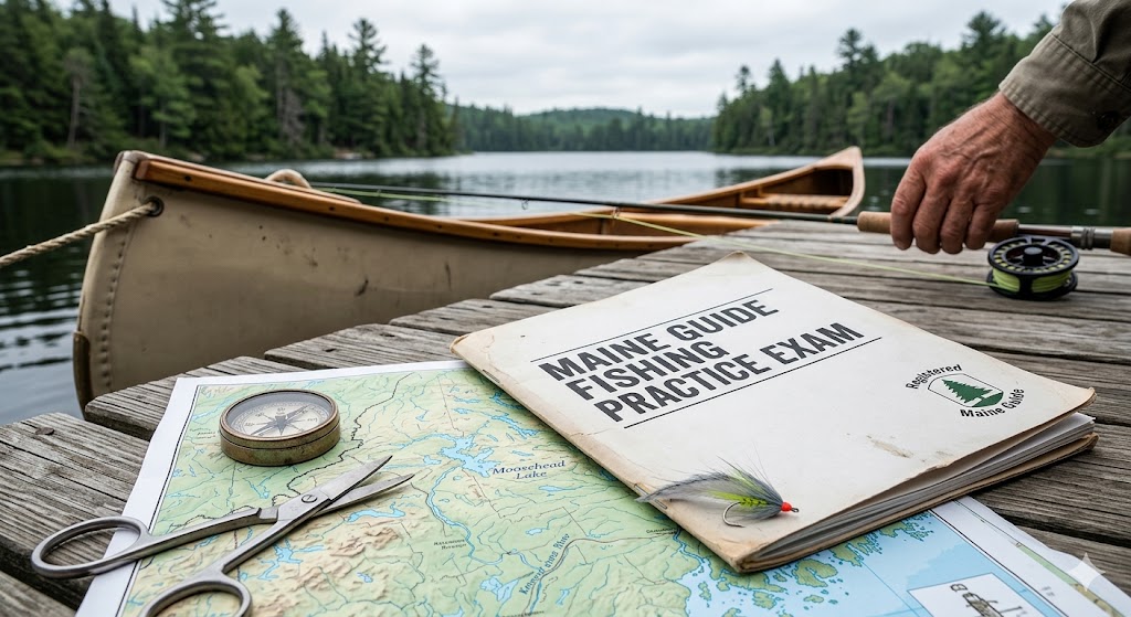 Maine Guide Fishing Practice Test Banner