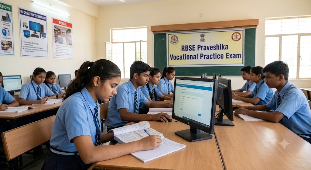 RBSE Praveshika Vocational Practice Test & Exam Prep | India Banner