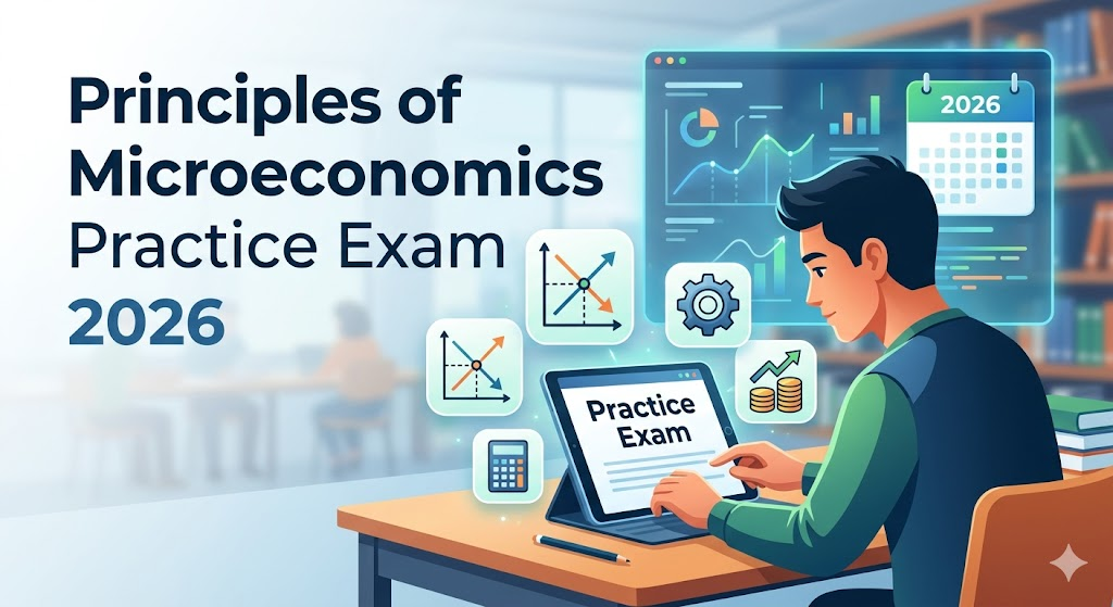 Principles of Microeconomics Practice Test 2026 | Exam Prep Questions and Answers. Banner