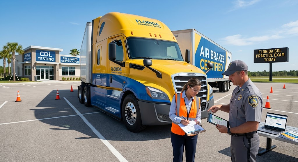 Florida CDL Air Brakes Practice Test Banner