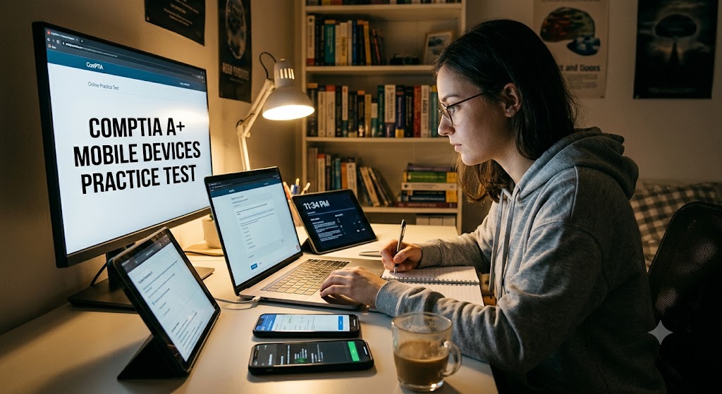 CompTIA A+ Mobile Devices Practice Test Core 1 Exam 220-1101 Banner