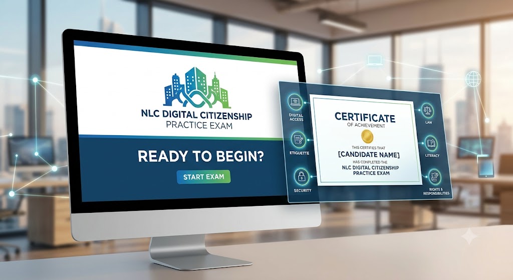 NLC Digital Citizenship Practice Exam Banner