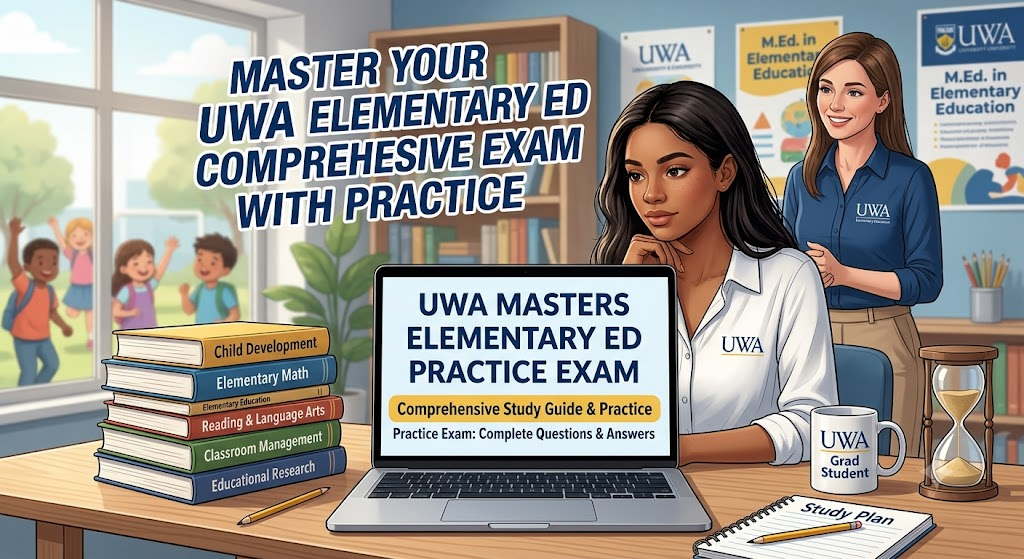 UWA Masters of Elementary Education Comprehensive Practice Exam Banner