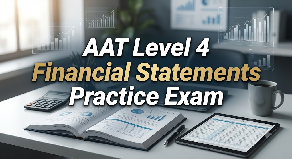 AAT Level 4 Drafting and Interpreting Financial Statements Practice Test Banner